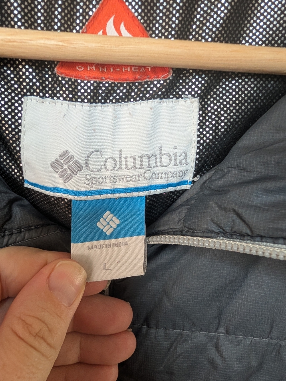 Columbia Omni-Heat Puffer Jacket Men's Size L Gray - Picture 3 of 7